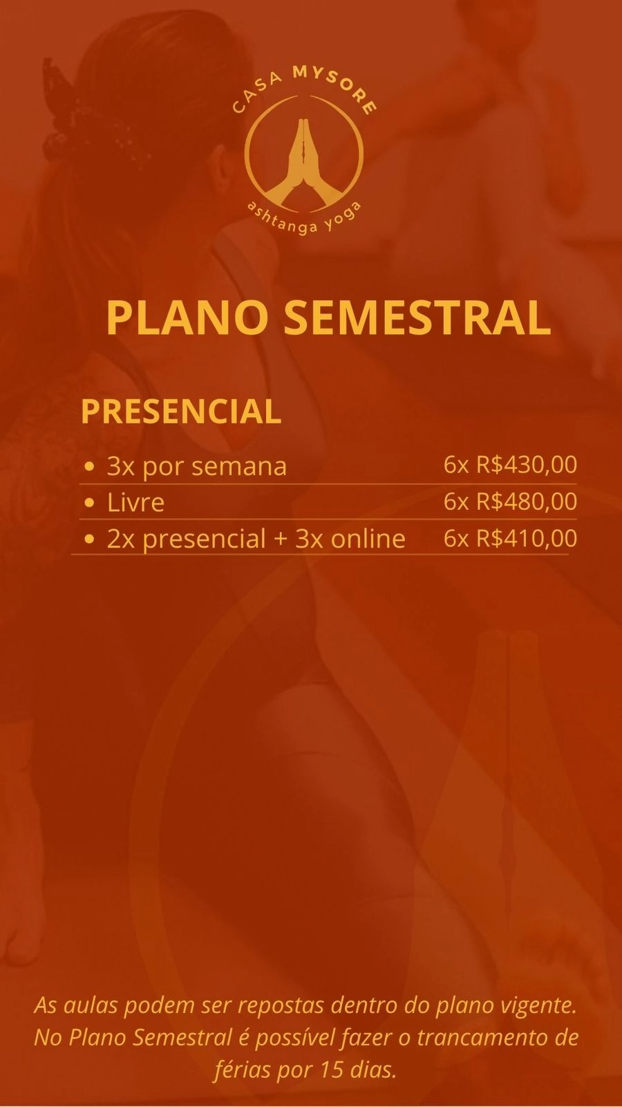 Plano semestral presencial