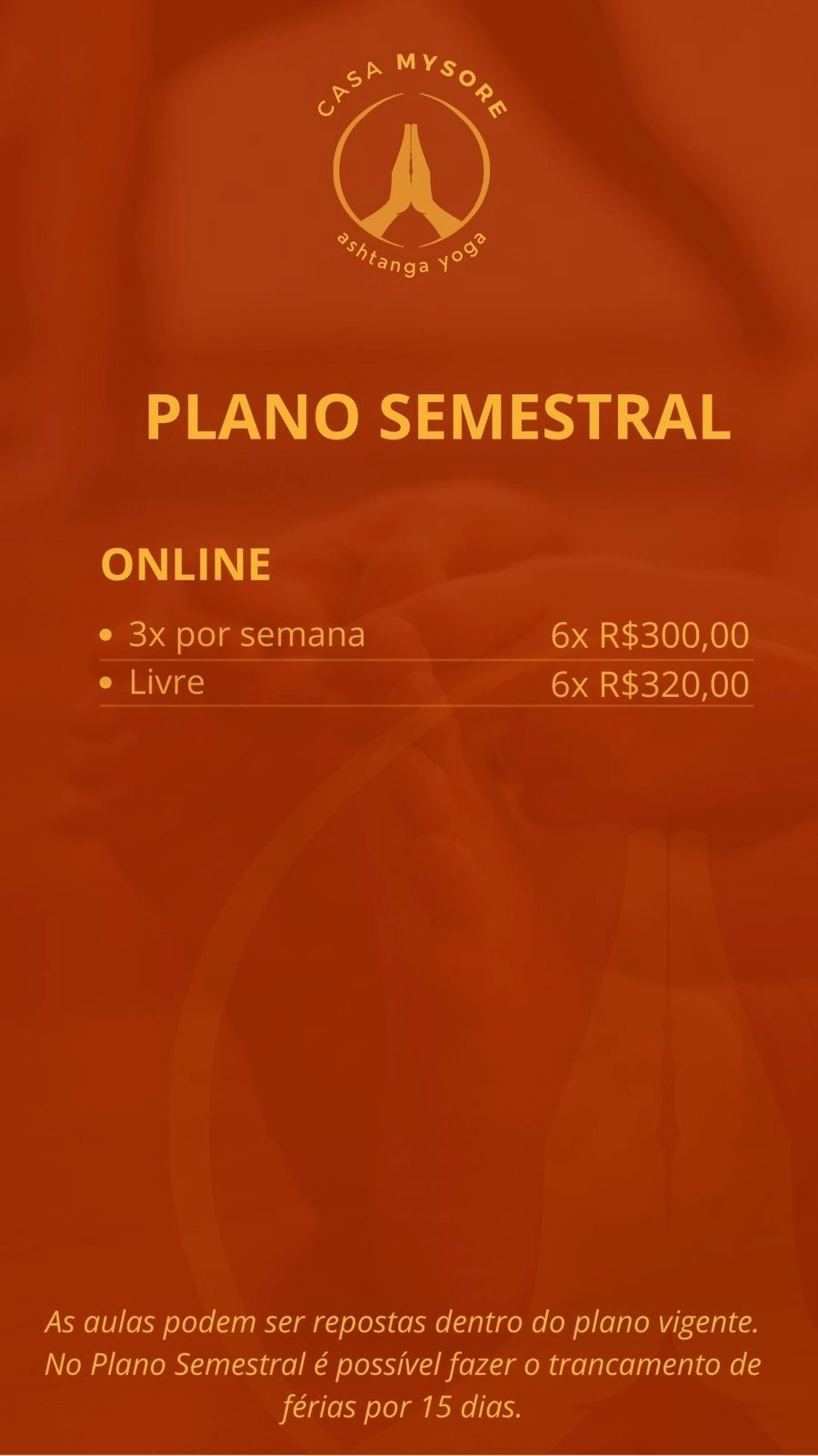 Plano semestral online