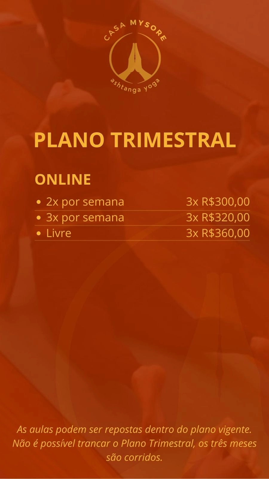 Plano trimestral online