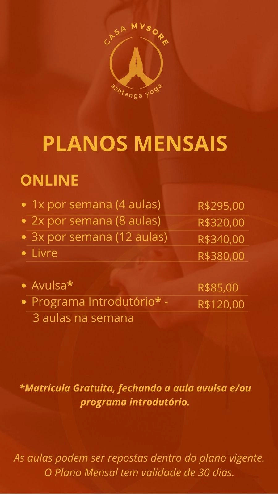 Planos mensais online