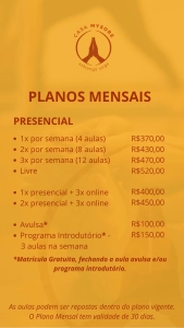 Planos mensais - Presencial
