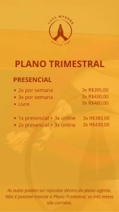 Plano trimestral - Presencial